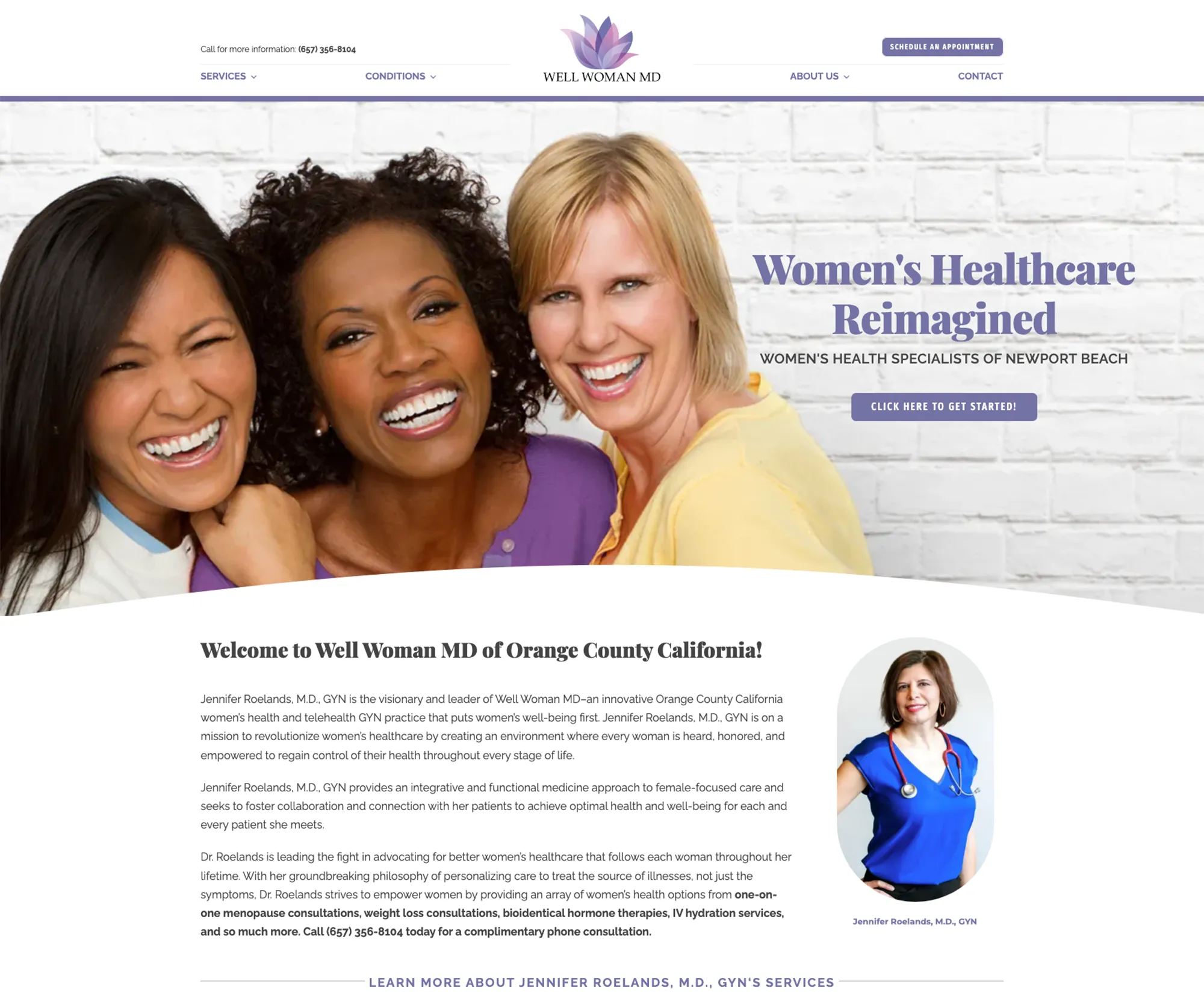Orange County Womens Wellness Website Medical Marketing Practice Perfect